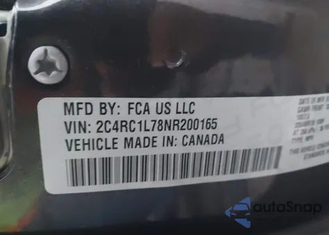 2022 Chrysler Pacifica Hybrid Touring L z USA, uszkodzony, nr VIN 2C4RC1L78NR200165